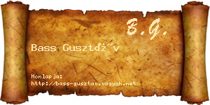Bass Gusztáv névjegykártya