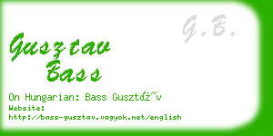 gusztav bass business card